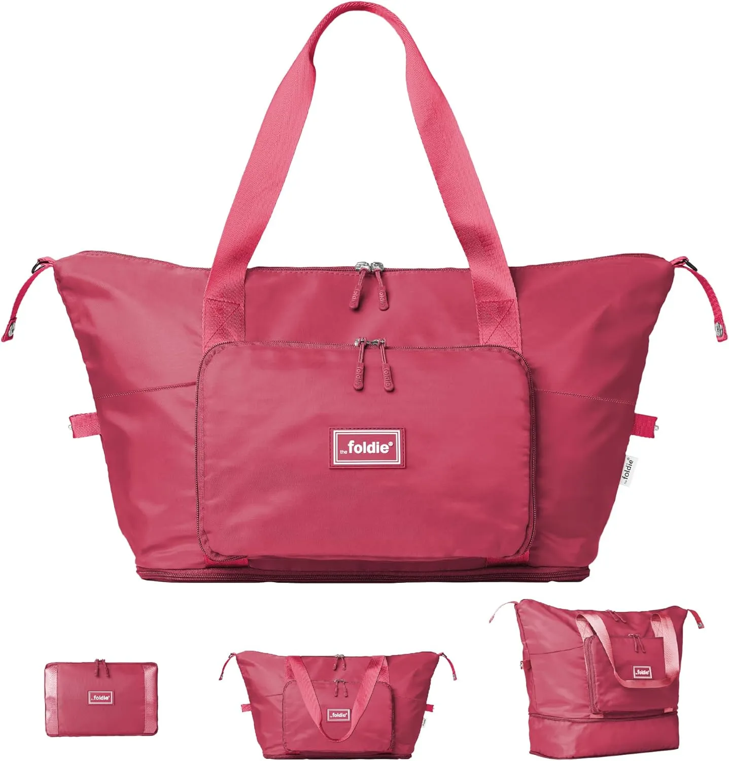 Foldable Travel Tote Bag for Women - 40L Weekender Bag with Multiple Pockets - Carry On Personal Item Travel Bag