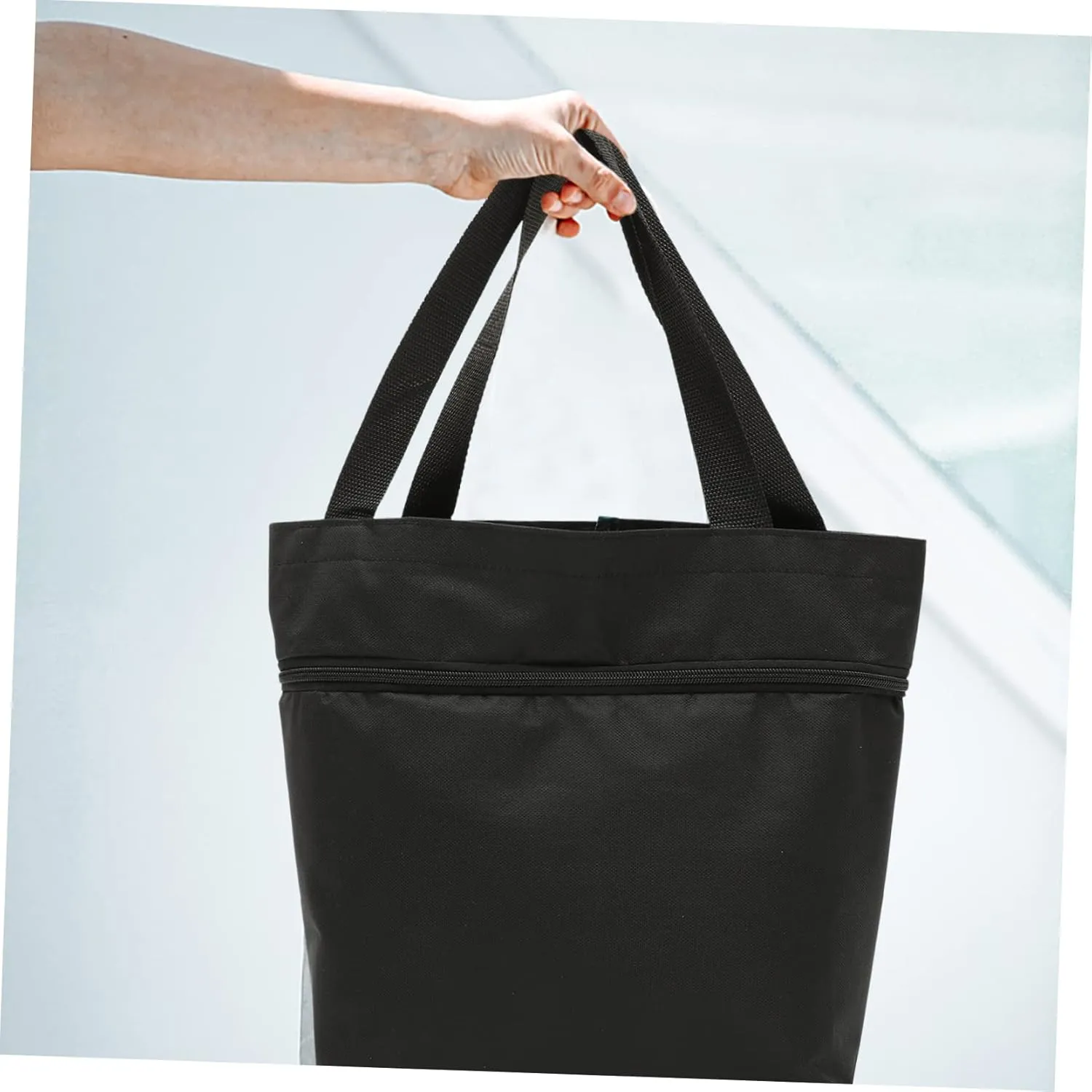 Foldable Trolley Bag Wheels Collapsible Grocery Bag Large Capacity on Wheels for Women