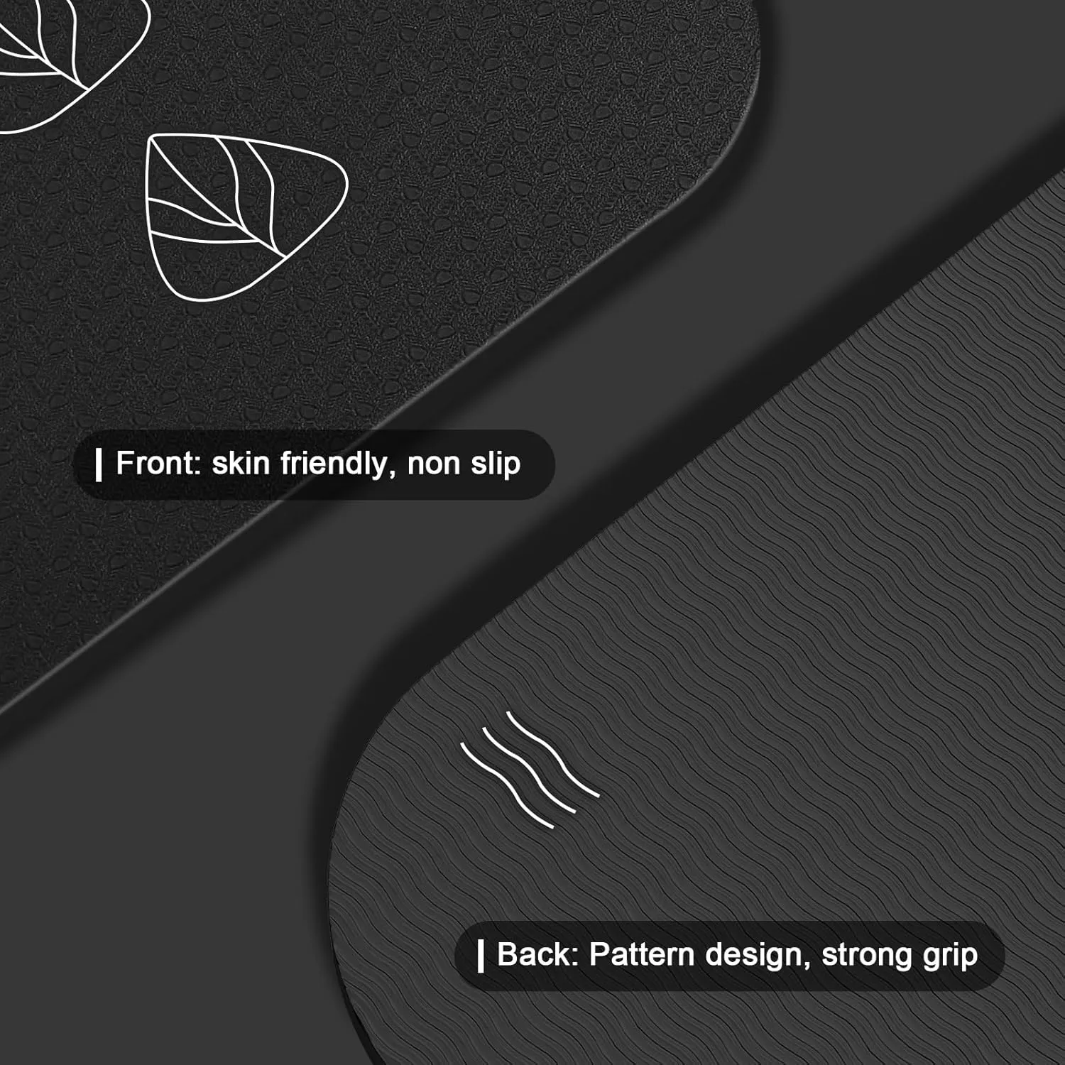 Foldable Yoga Mat 72" L x 32" W x 0.32 Inch Extra Thicked and Wided, Folding Yoga Mat for Travel with Canvas Carrying Bag, Non-Slip TPE Exercise Pilates Mat