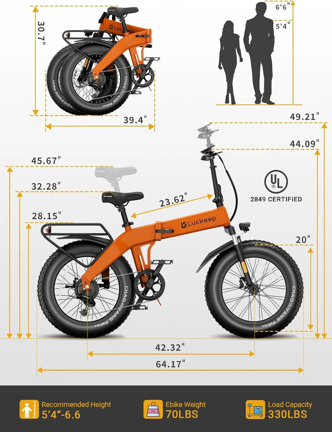 Folding Electric Bike for Adults 1500W Peak Motor, 28MPH 60 Miles,720WH Battery 20" x 4.0" Fat Tire Foldable Ebike Commute with NFC/Anti-Theft/Hydraulic Brakes,UL Certified Electric Bicycle