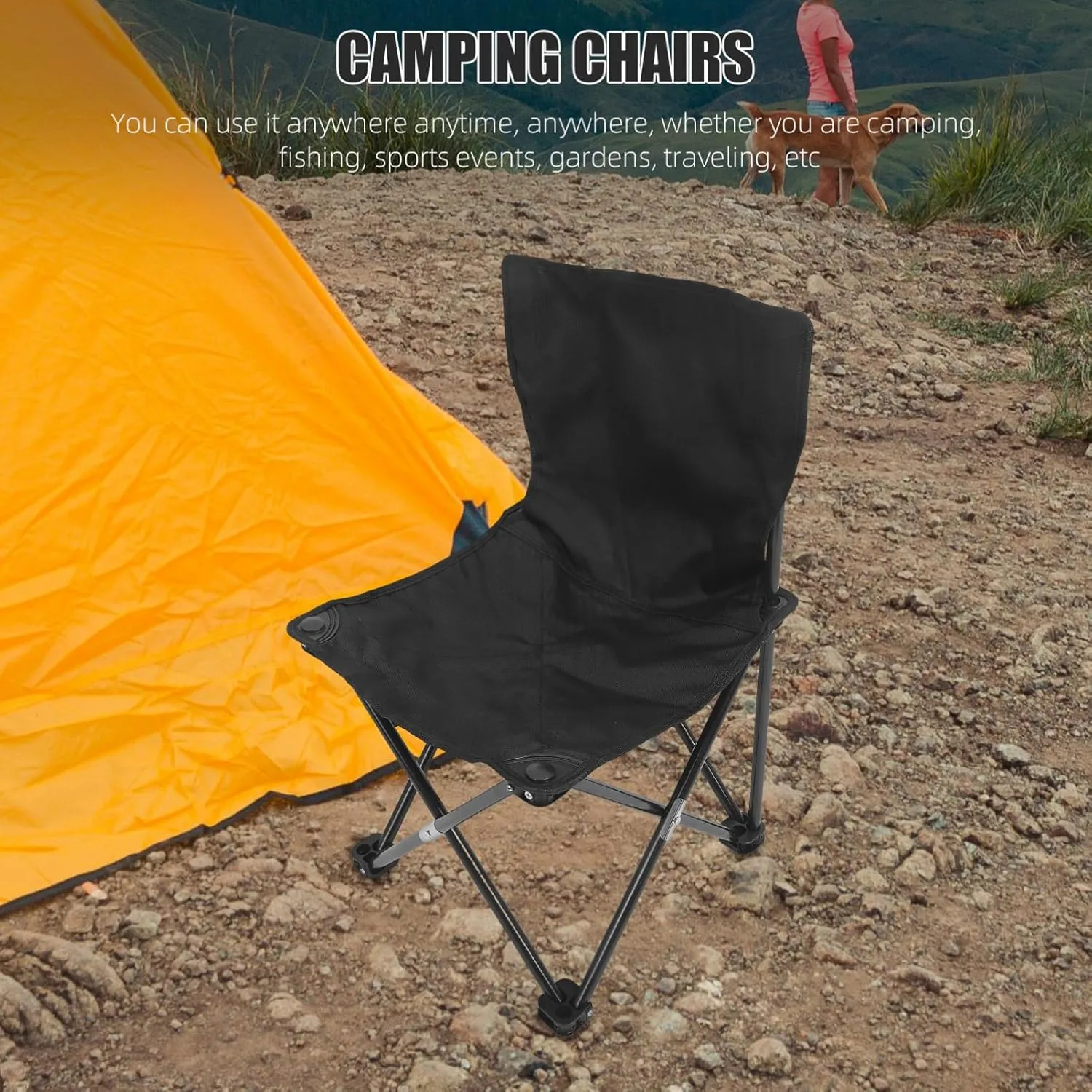 Folding Fishing Chair Lightweight Portable Camping Chair for Outdoor Use Compact Design for Fishing Hiking and Relaxing Nature