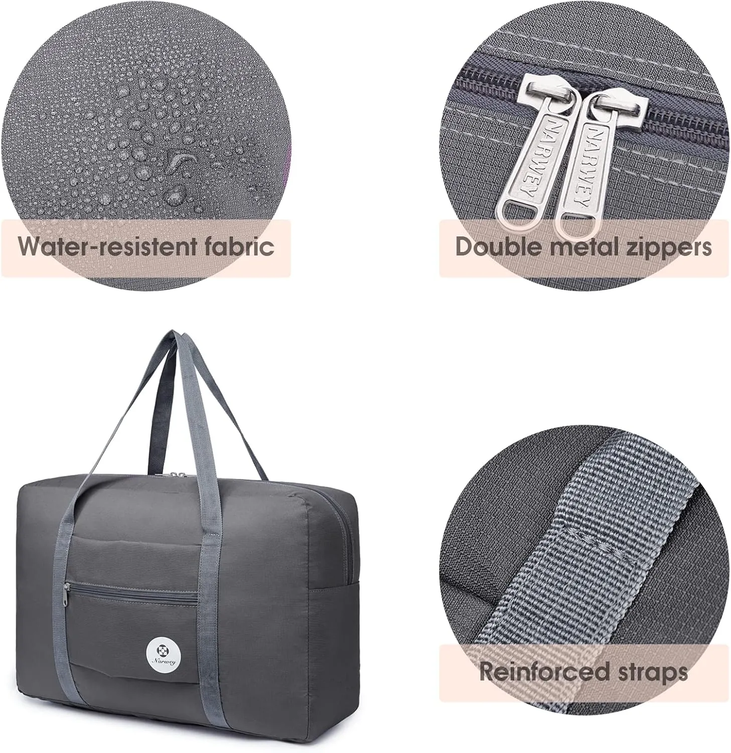 For Spirit Airlines Personal Item Bag 18x14x8 Foldable Travel Duffel Bag Tote Carry on Luggage Duffle Overnight for Women and Men