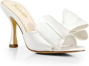 FREDERICK'S OF HOLLYWOOD Open Round Toe Bow W/Stiletto Heel, FOH-Nana