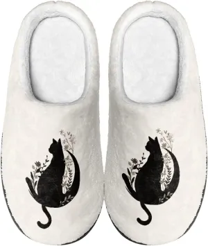 Fuzzy Memory Foam Cozy Slippers for Womem Indoor Home Womens Slip On House Shoes with Rubber Soles Size 4-12