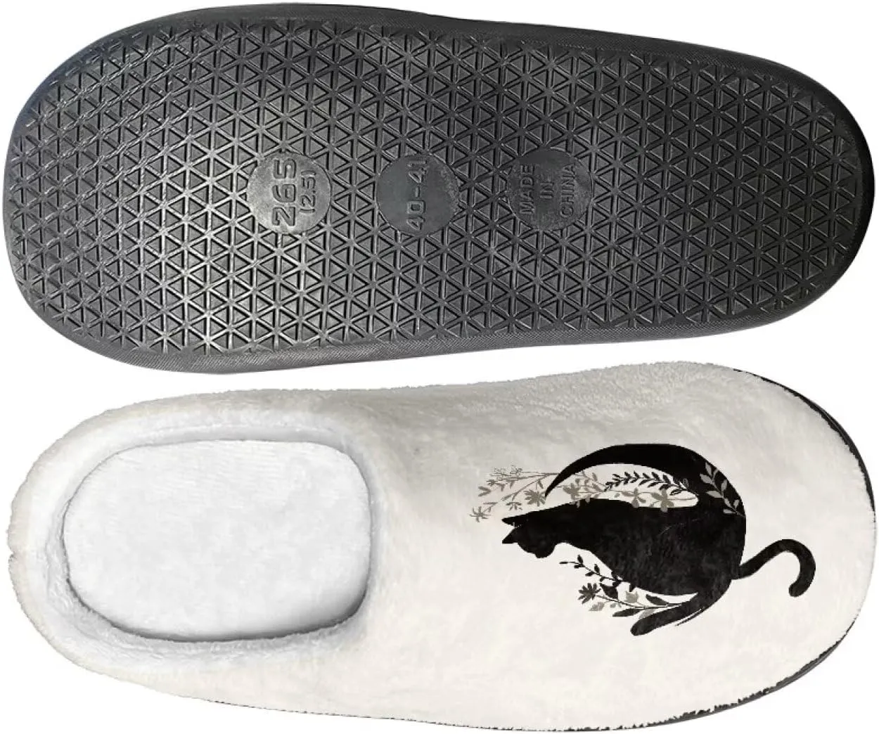 Fuzzy Memory Foam Cozy Slippers for Womem Indoor Home Womens Slip On House Shoes with Rubber Soles Size 4-12