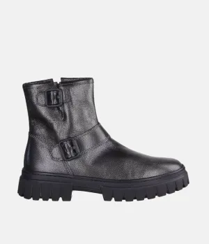 Gabor Gorgeous Metallic Buckle Ankle Boots