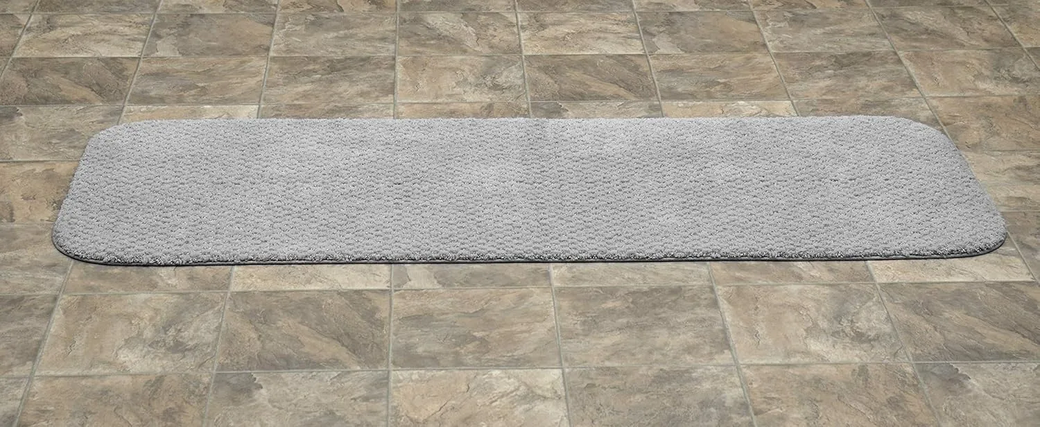 Garland Rug Cabernet Runner Nylon Washable Rug, 22-Inch by 60-Inch, Platinum Gray