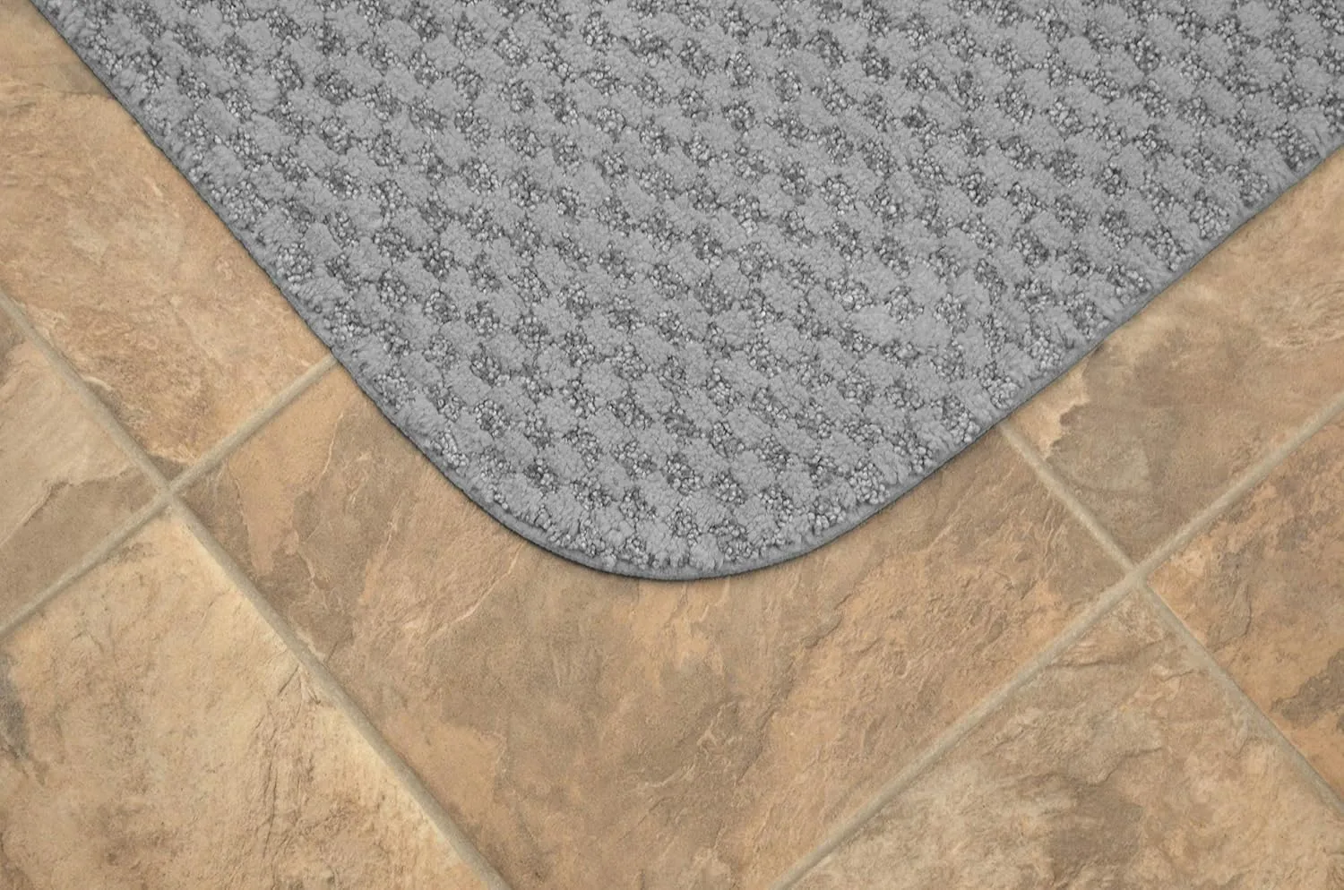 Garland Rug Cabernet Runner Nylon Washable Rug, 22-Inch by 60-Inch, Platinum Gray