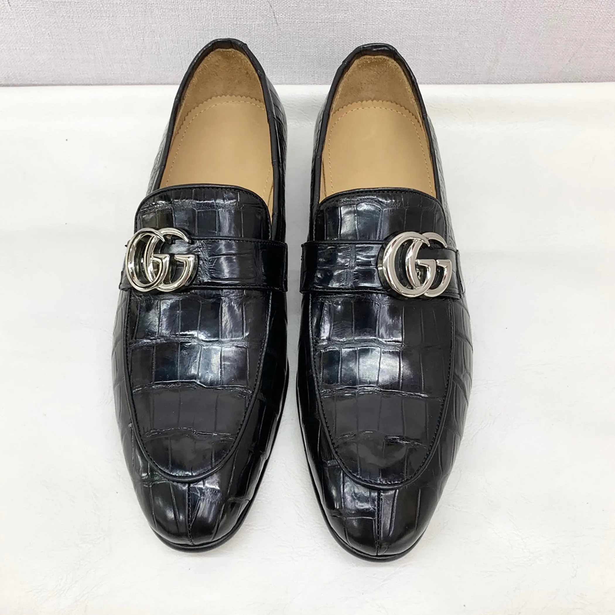 Genuine Alligator Skin Shoes – Premium Handmade Dress Loafers for Men
