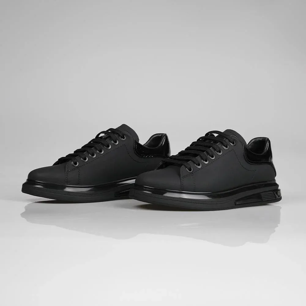 Genuine Leather Black Sneaker KG-100 SCB-901
