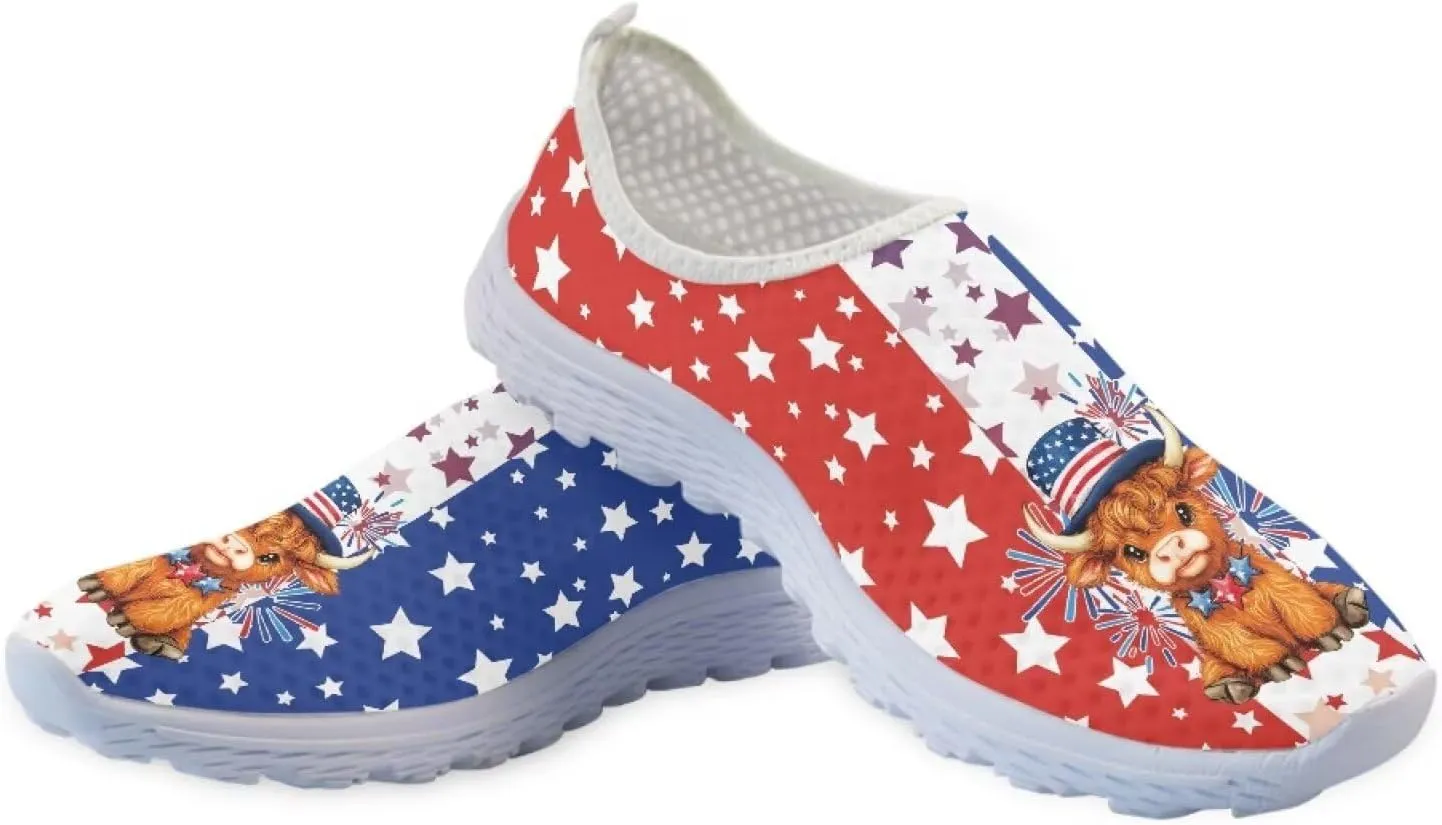 GIFTPUZZ Women Men Casual Non Slip Comfort Walking Shoes Soft Lightweight Slip On Sneakers