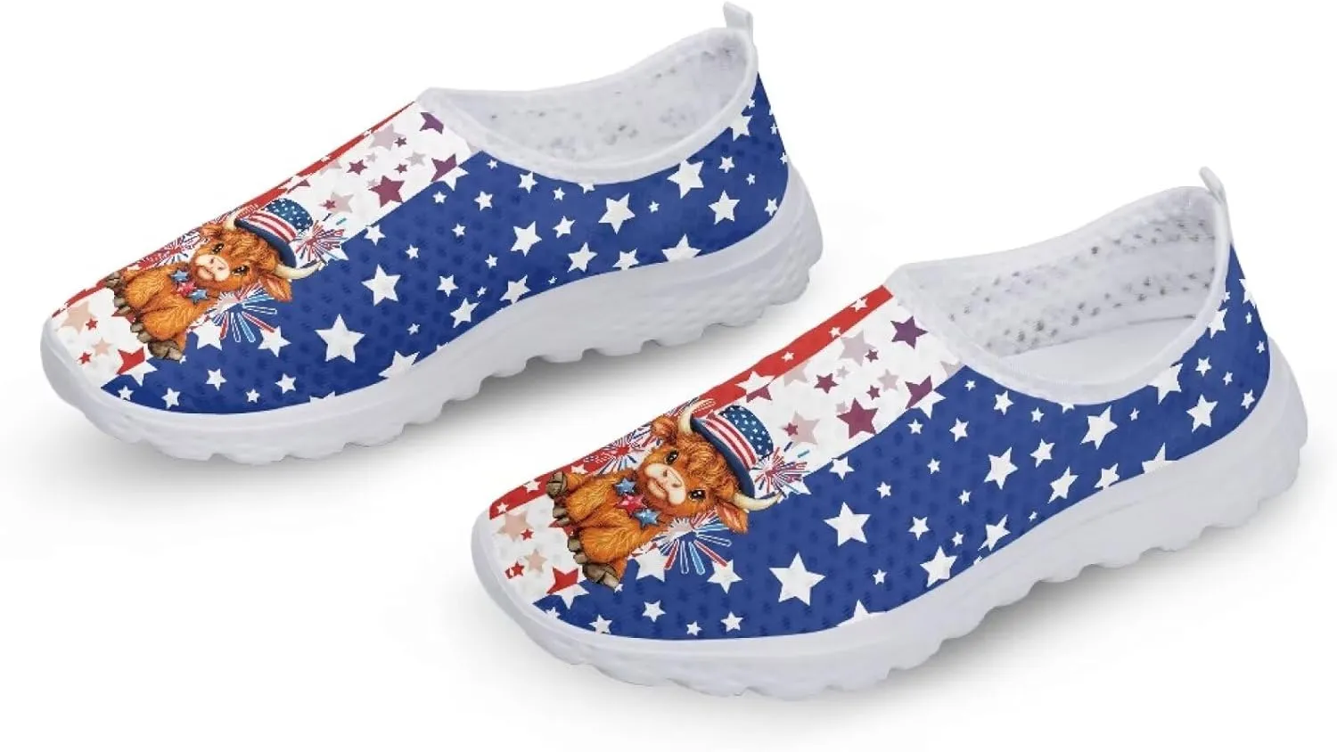 GIFTPUZZ Women Men Casual Non Slip Comfort Walking Shoes Soft Lightweight Slip On Sneakers