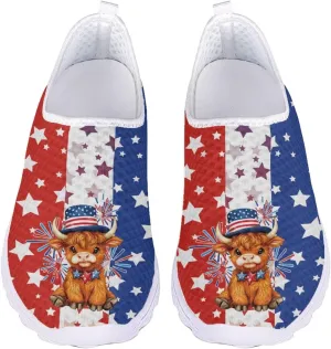 GIFTPUZZ Women Men Casual Non Slip Comfort Walking Shoes Soft Lightweight Slip On Sneakers