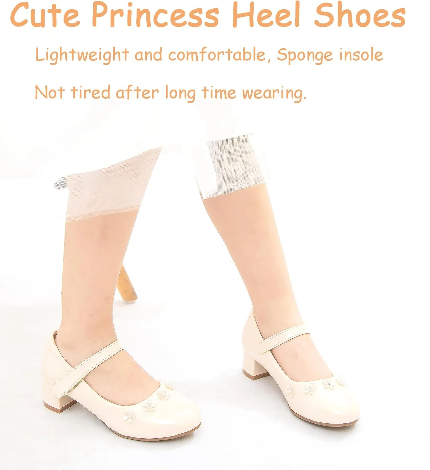 Girls Dress Shoes Low Heel Flower Girls Wedding Party Mary Jane Princess Shoes for Toddler Little Kid Big Kid
