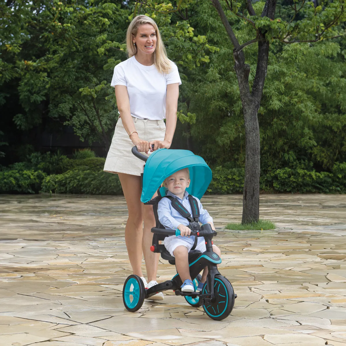 Globber Explorer Foldable Trike 4 in 1 - Teal