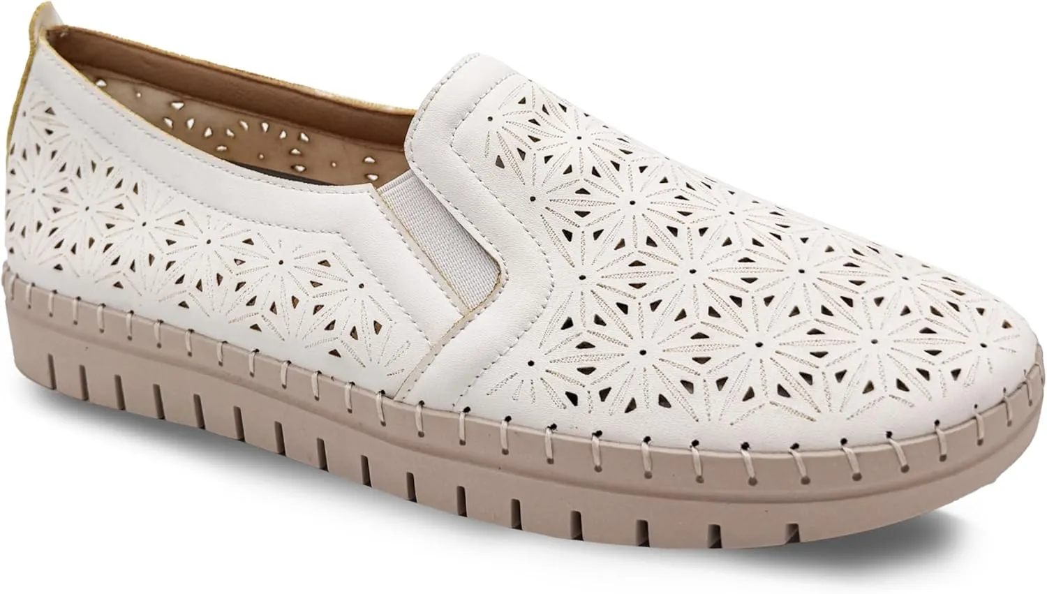 Glolily Elle Perf Women's Comfort Sneakers - Orthotic Lightweight & Flexible Walking Shoes with Arch Support, Comfortable Casual Fashion Shoes for Women