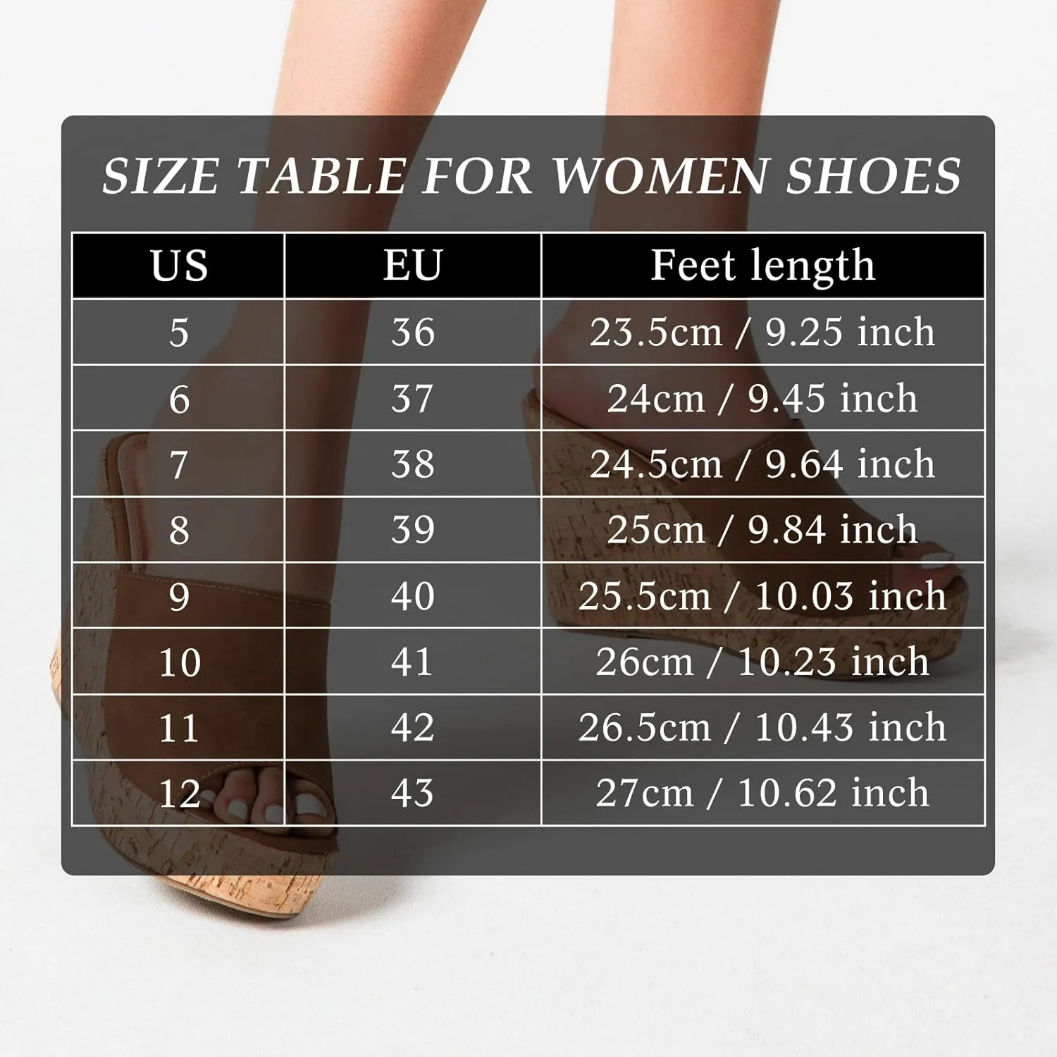 gloryinterest Wedge Sandals for Women Platform High Heels Summer Mule Slip on Comfortable Soft Arch Support Sandals Black Pink White Blue US5-12