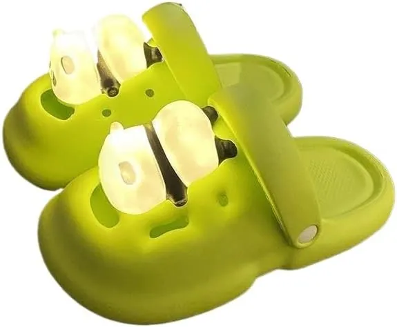 Glow in The Dark Clogs for Women - Summer Light-Up Slides with Non-Slip Sole & Breathable Design