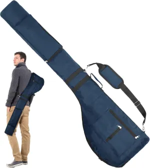Golf Club Bag, Portable Foldable Golf Club Travel Bag for 8-10 Golf Clubs, Waterproof Mini Carry Golf Bags for Women, Men (Blue)