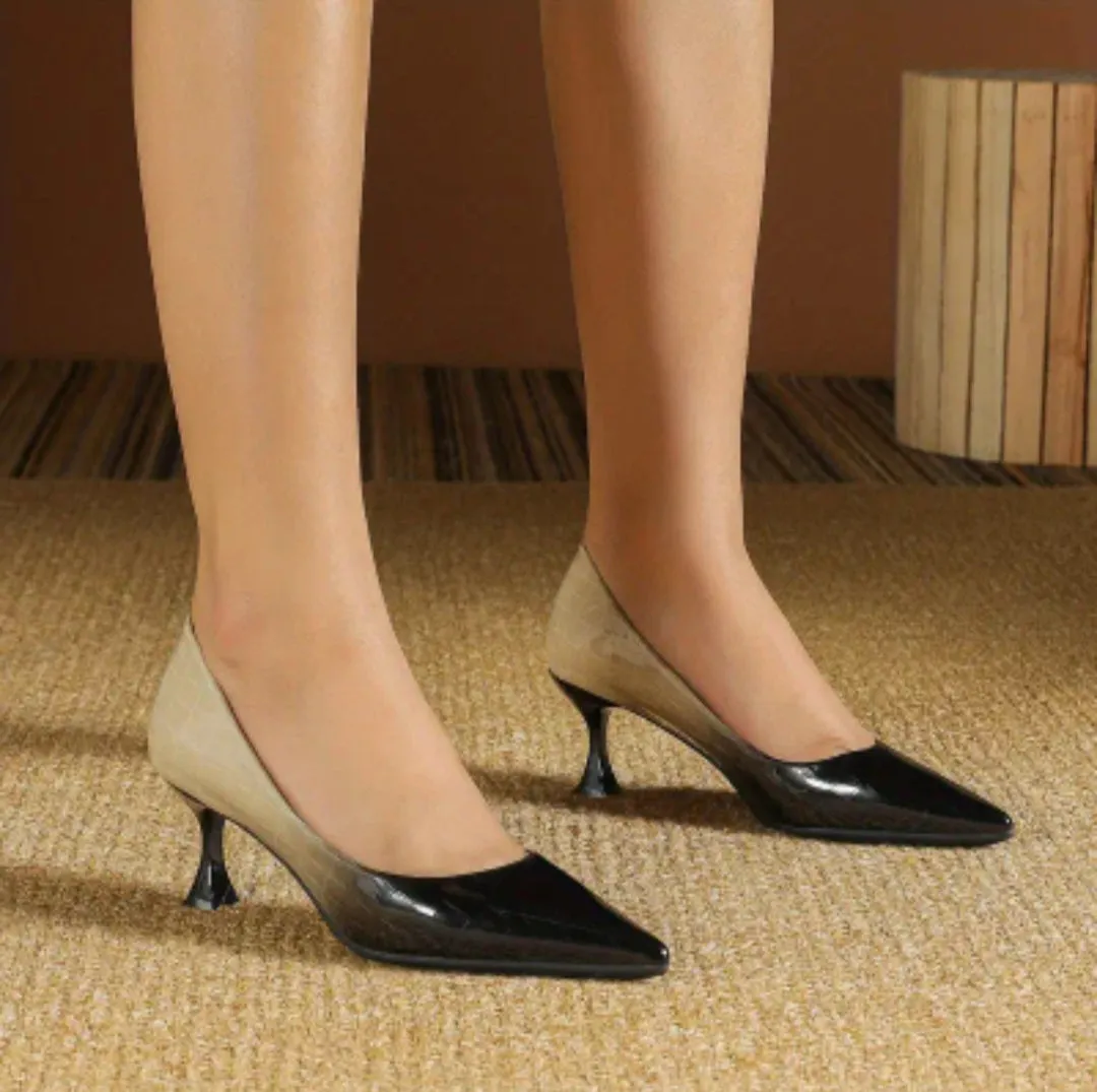 Gradient High Heel Pumps Elegant Pointed Toe High Heel Pumps