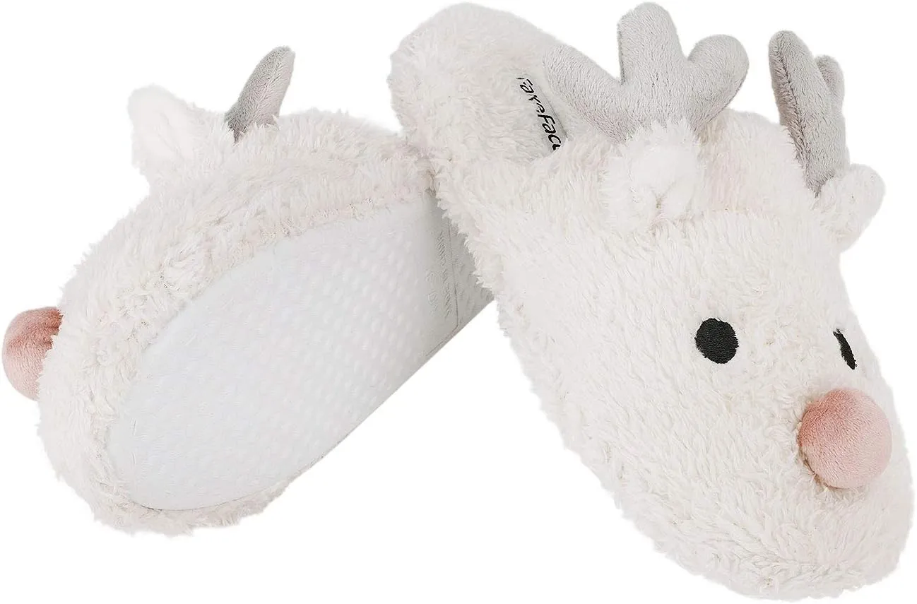 Greenery-GRE Womens Cartoon Indoor Warm Fleece Slippers Winter Soft Cozy Home Booties Non-Slip Plush Slip-on Shoes Ankle Boots