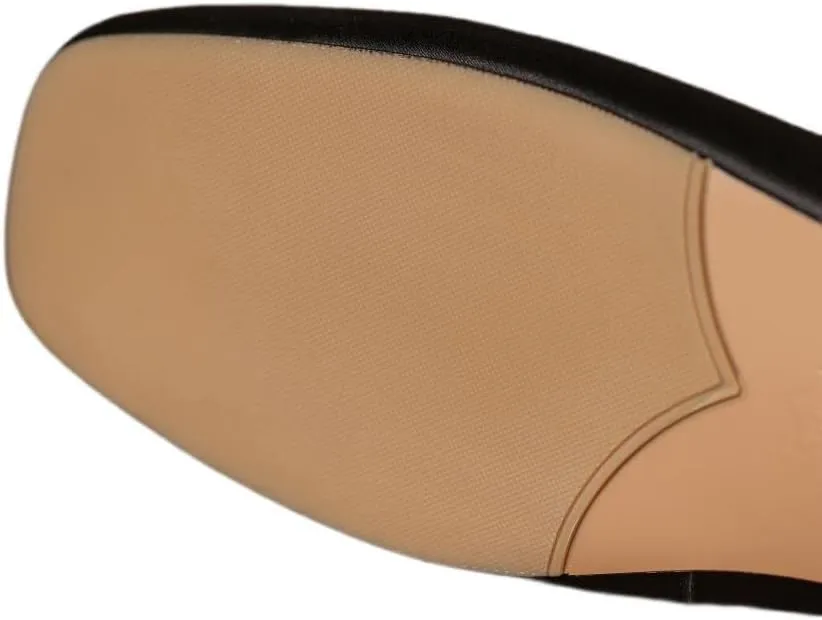 Handmade Women's Soft Satin Bow Slip On Square Toe Ballet Flats Shoes