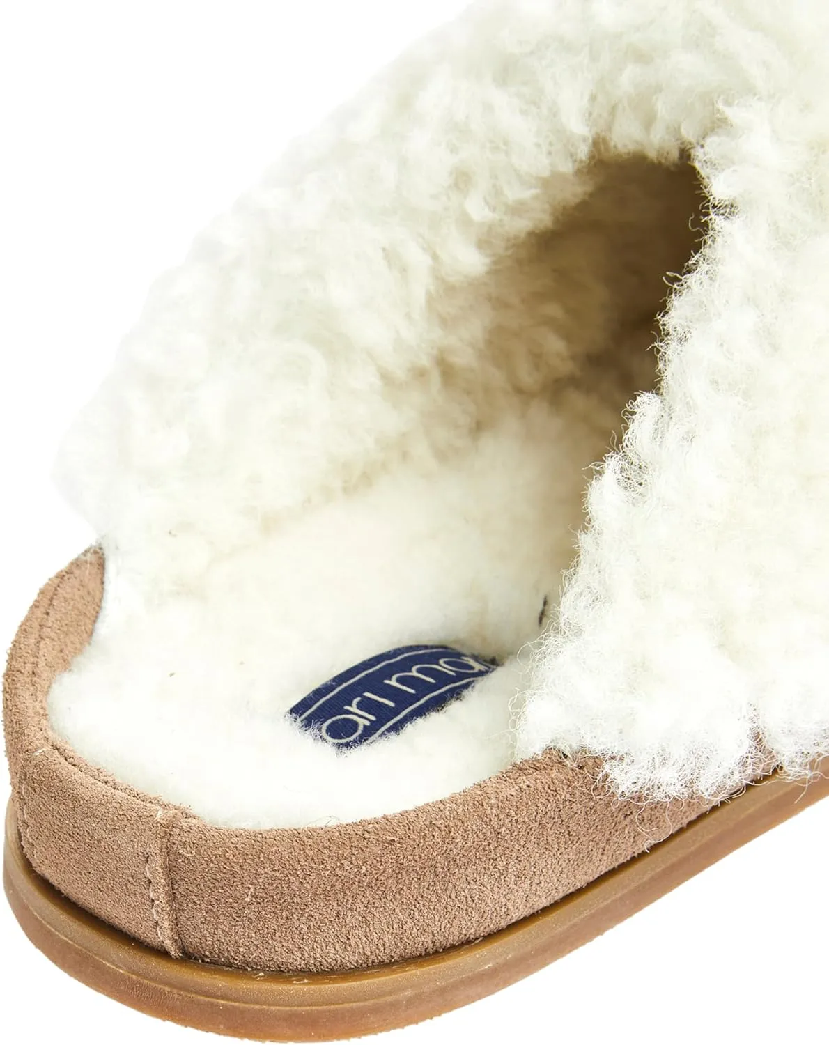 Hari Mari- Tia- Women’s Premium Slide On Suede Leather Mule with Shearling Lining- Soft Squeeze Comfortable Footbeds, Treated Leather, and Rubber Outsoles