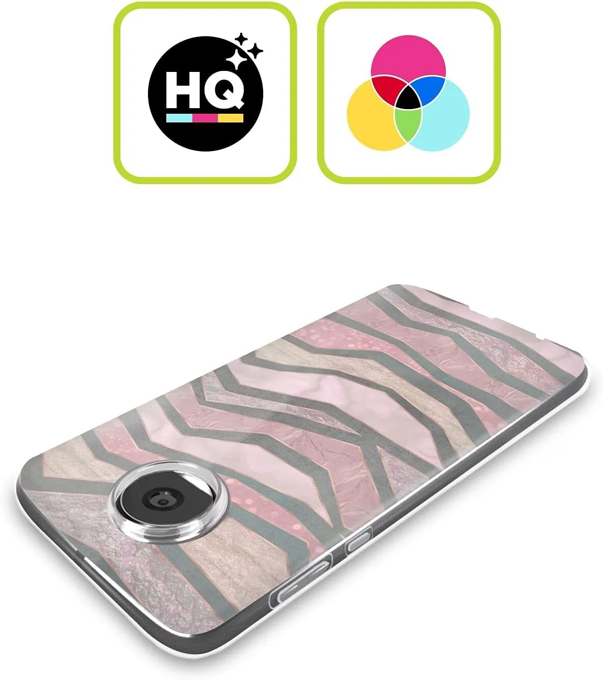 Head Case Designs Officially Licensed LebensArt Glamour Stripes Pastel Liquid Geode Soft Gel Case Compatible with Motorola Edge 50 Fusion