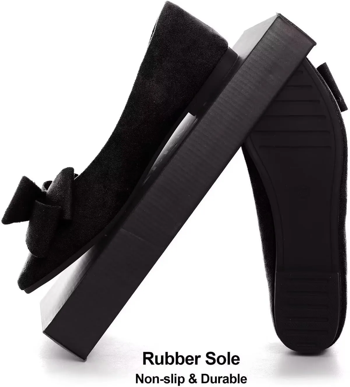 Hee grand Flats for Women Dressy Pointy Toe Ballet Flats Lightweight Foldable Slip on Loafers Soft Leather Comfortable Work Flats