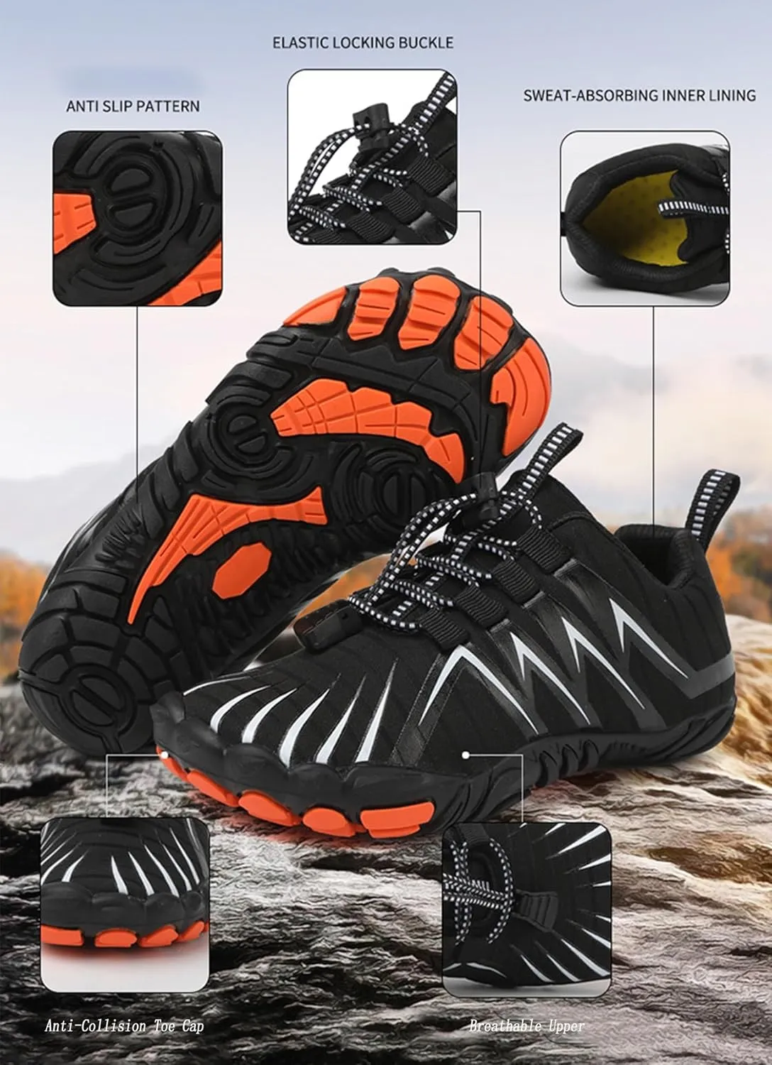 Hike Barefoot Shoes Womens Mens, Pro Healthy Non-Slip Quick Dry Shoe Slip-On Minimalist Athletic Unisex