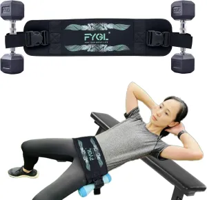 Hip-Thrust-Belt, Foldable Design, Slip-Resistant Padding, Supports 300 lbs, Ideal for Glutes Training with Dumbbells, Kettlebells & Plates, Great for Gym & Home Hip Thrust Workouts