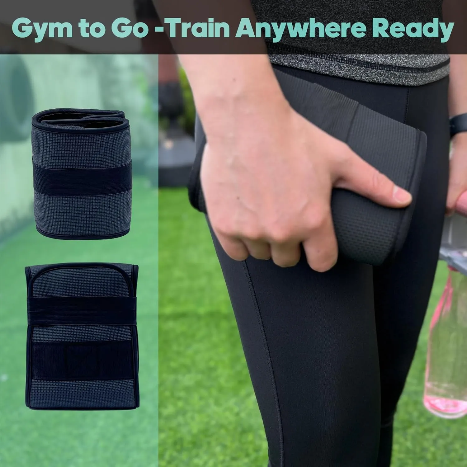 Hip-Thrust-Belt, Foldable Design, Slip-Resistant Padding, Supports 300 lbs, Ideal for Glutes Training with Dumbbells, Kettlebells & Plates, Great for Gym & Home Hip Thrust Workouts