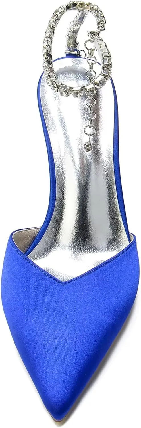 HNVAVQ Pumps Pointed Toe High Heels for Women Sexy Stiletto Heels Closed Toe Slip On Pumps Office Party Prom Dress Wedding Shoes