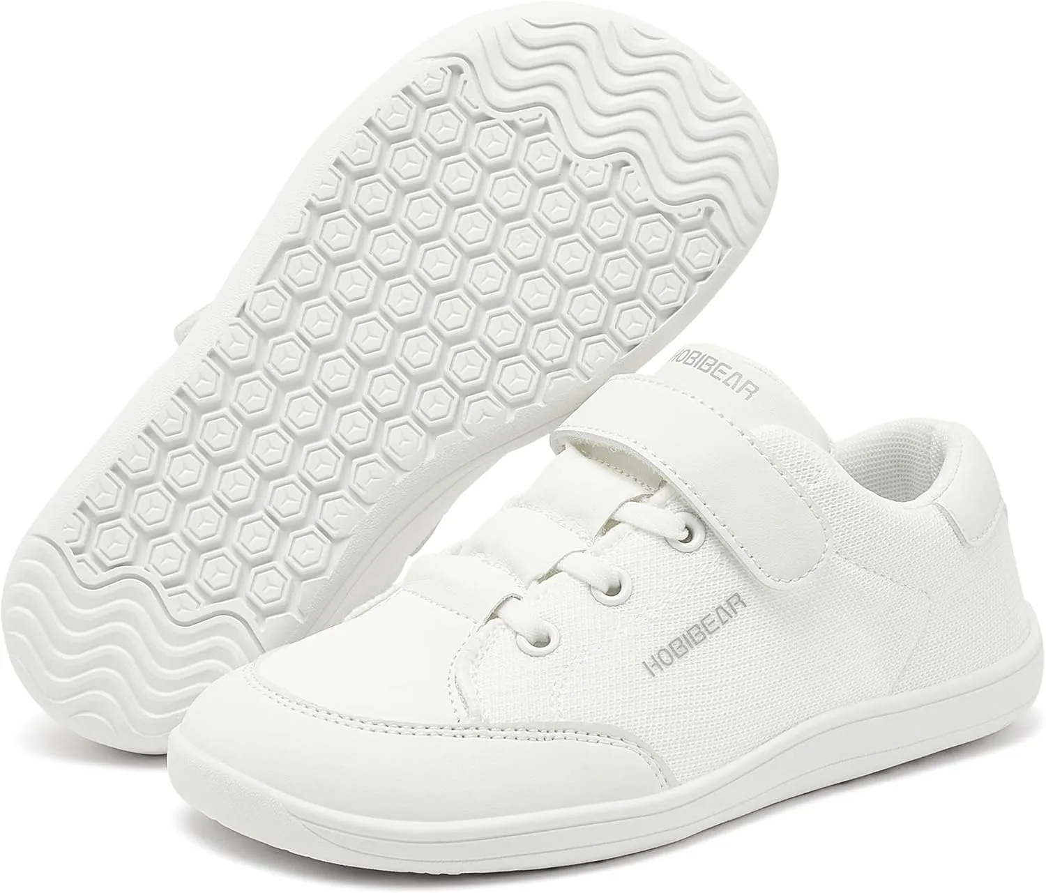 HOBIBEAR Kids Barefoot Shoes Wide Toe Box Zero Drop for Toddler Little Big Kid Boys Girls Walking Sneaker