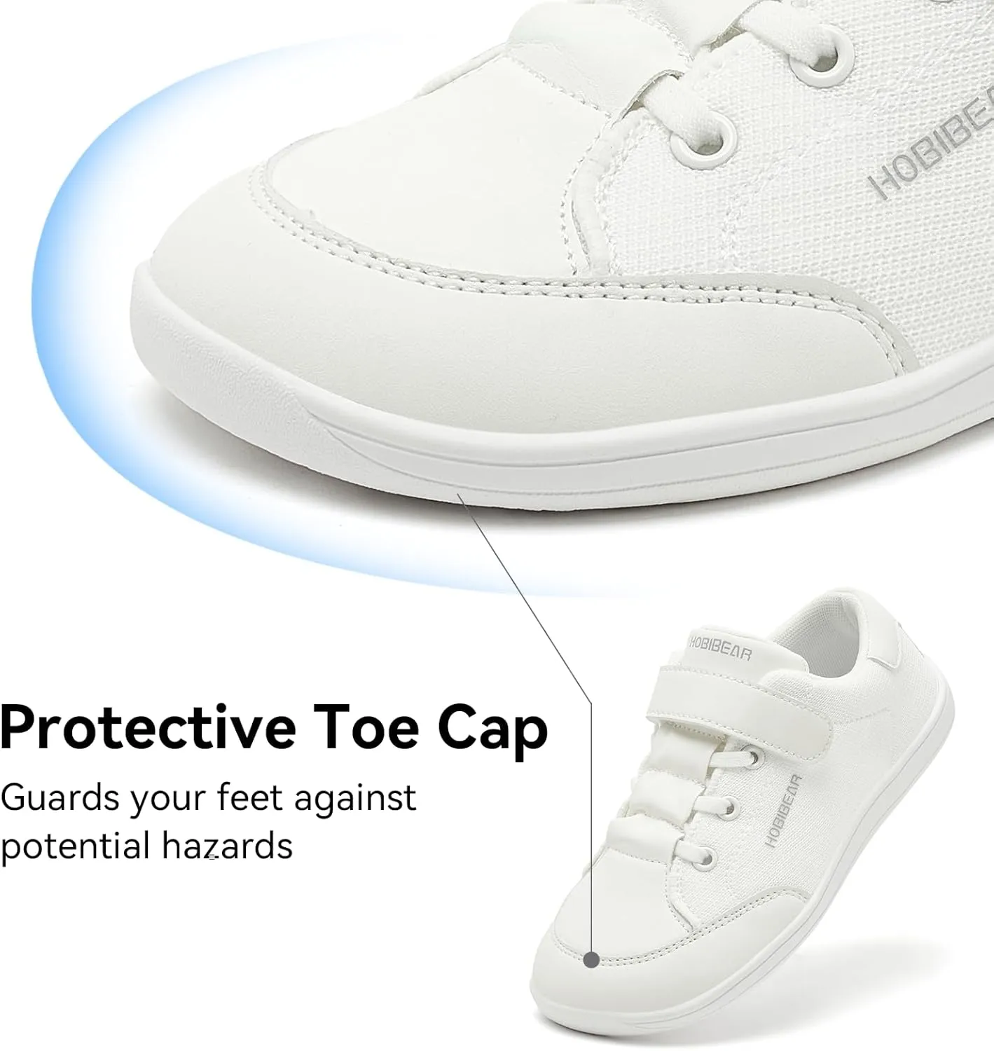 HOBIBEAR Kids Barefoot Shoes Wide Toe Box Zero Drop for Toddler Little Big Kid Boys Girls Walking Sneaker