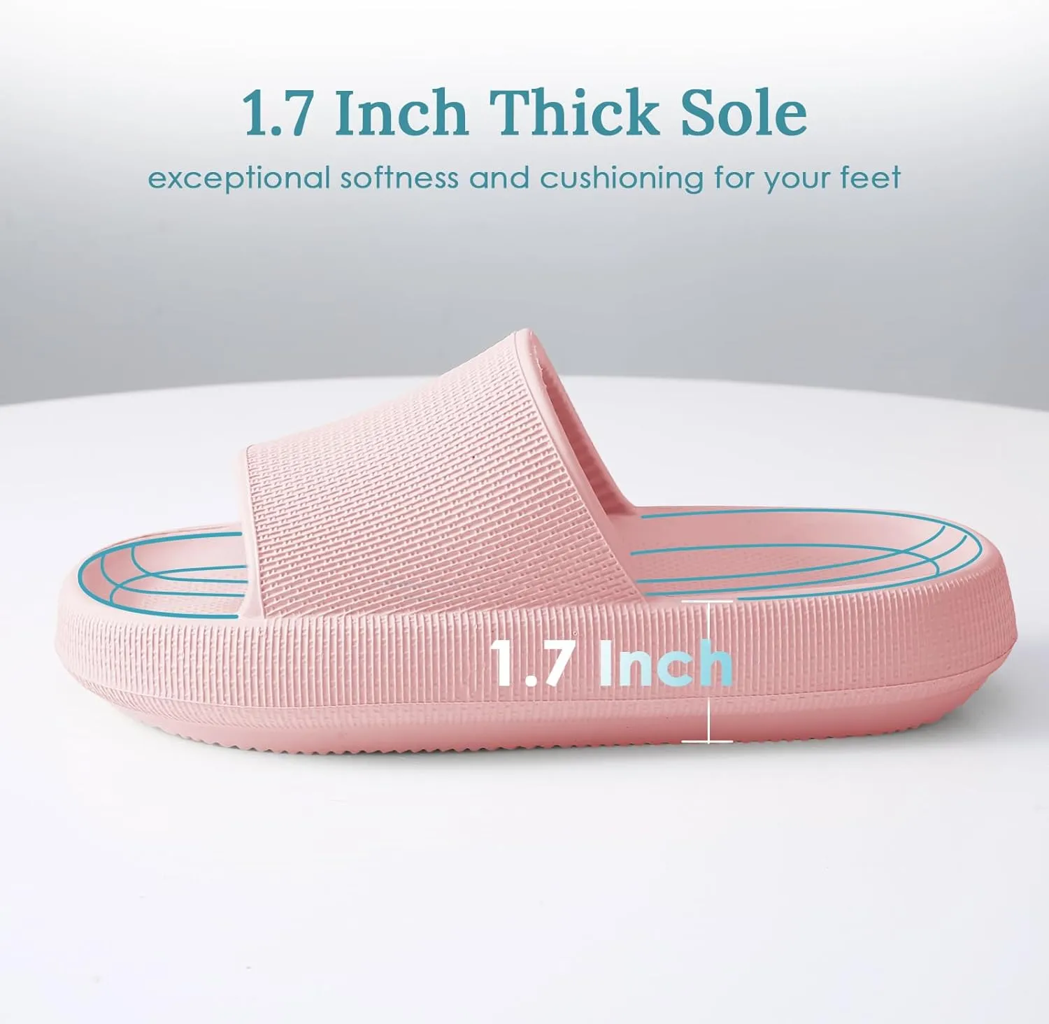 HUXMEYSON Cloud Slippers for Women and Men, Pillow Slippers Super Soft, Thick Sole Slides for Women with Anti-Skid Sole