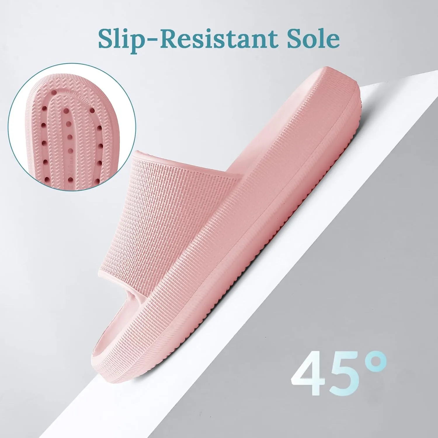 HUXMEYSON Cloud Slippers for Women and Men, Pillow Slippers Super Soft, Thick Sole Slides for Women with Anti-Skid Sole