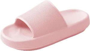HUXMEYSON Cloud Slippers for Women and Men, Pillow Slippers Super Soft, Thick Sole Slides for Women with Anti-Skid Sole