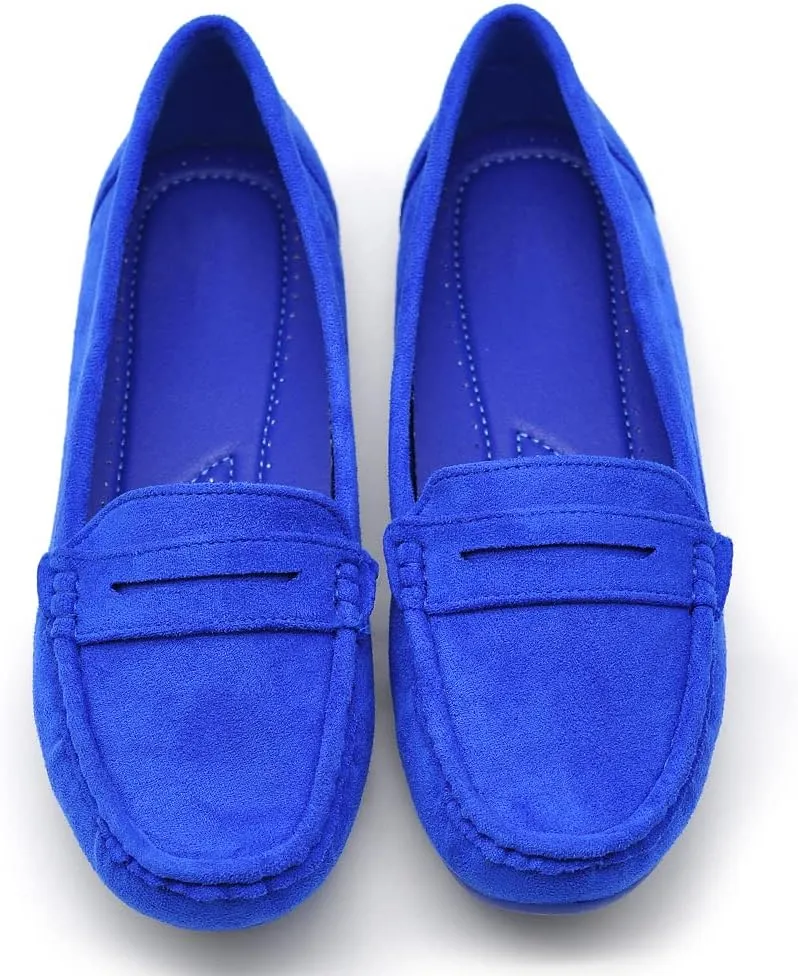 IF FT245 Women's Fashion Slip-On Loafers Soft Shoes with Rhinestones Rhinestones Suede Suede