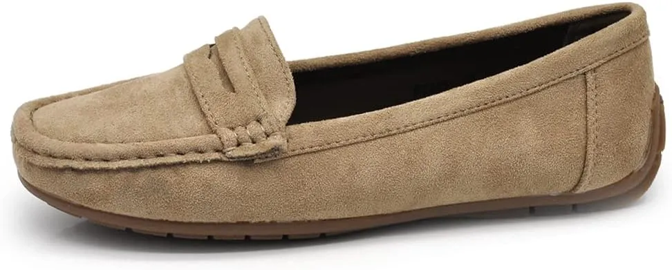 IF FT245 Women's Fashion Slip-On Loafers Soft Shoes with Rhinestones Rhinestones Suede Suede