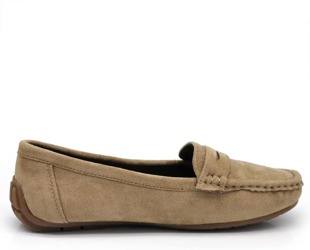 IF FT245 Women's Fashion Slip-On Loafers Soft Shoes with Rhinestones Rhinestones Suede Suede