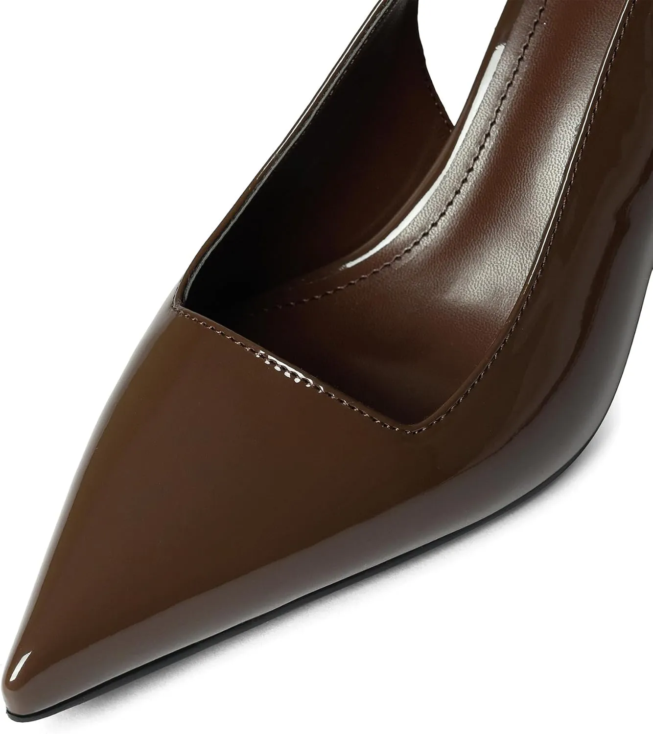iiimmu Minimalist Heels for Women 3.5 Inch Stiletto Slingback Pumps, Faux Patent