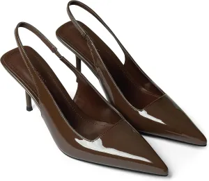 iiimmu Minimalist Heels for Women 3.5 Inch Stiletto Slingback Pumps, Faux Patent