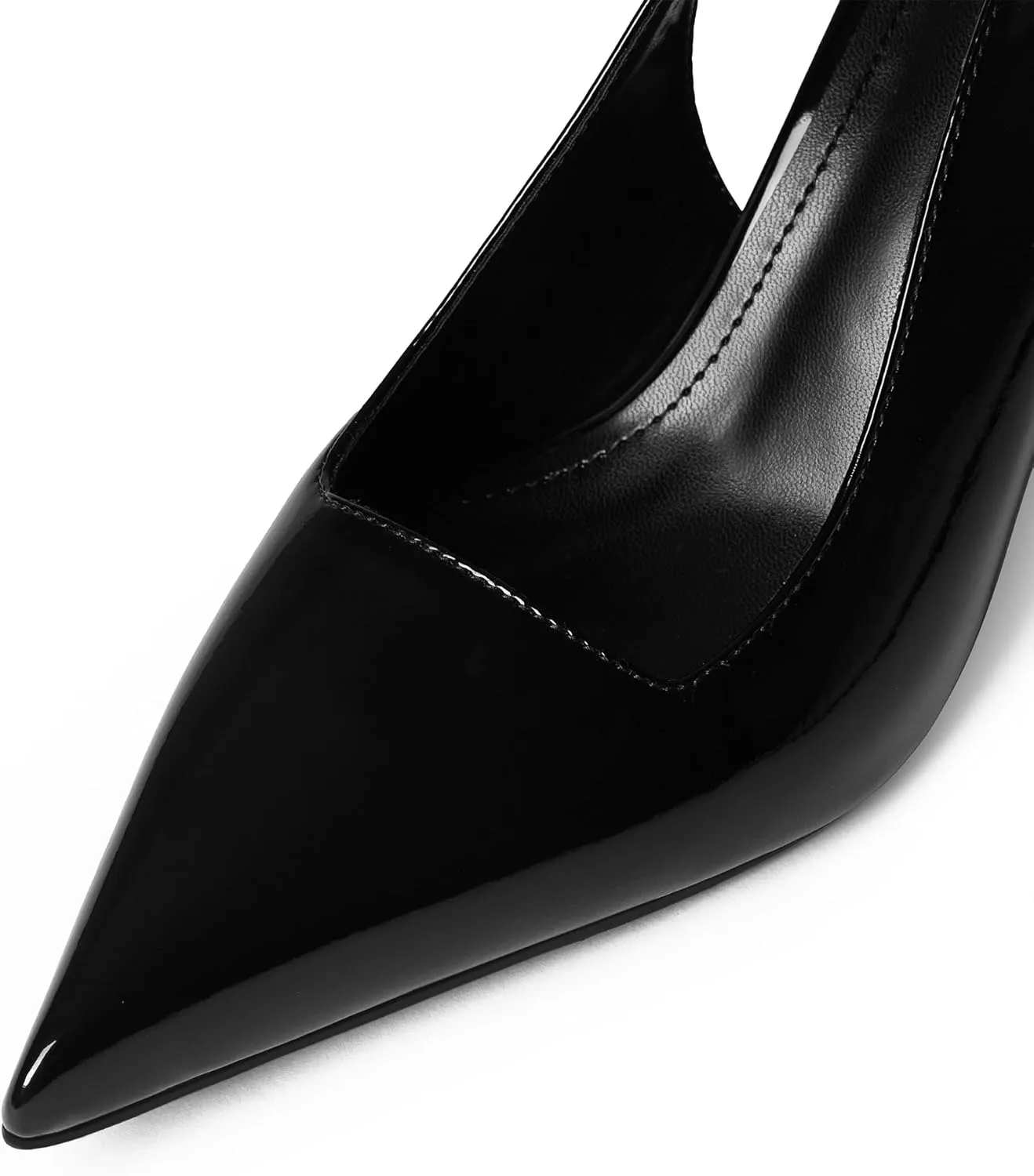iiimmu Minimalist Heels for Women 3.5 Inch Stiletto Slingback Pumps, Faux Patent