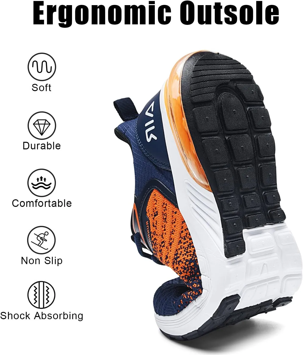 IIV Mens Running Shoes Casual Tennis Walking Athletic Gym Slip On Sneakers