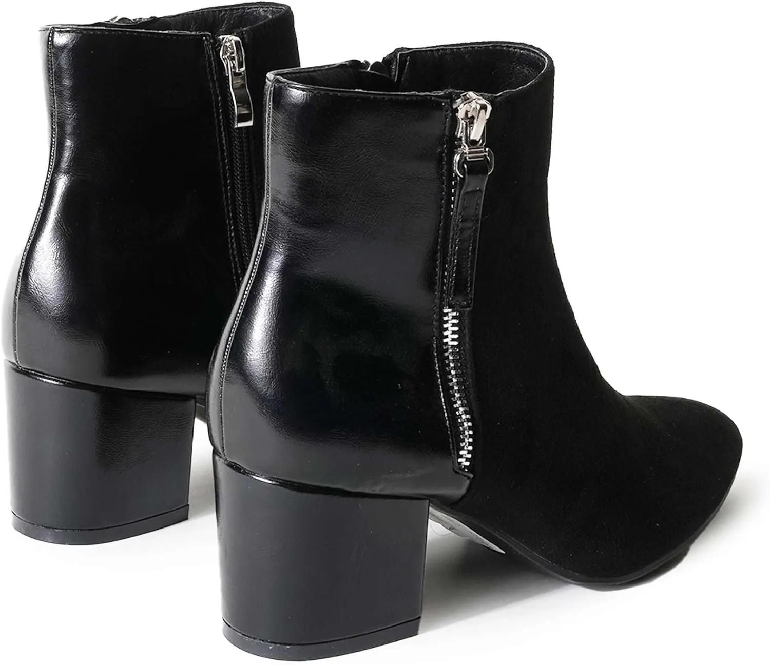 J. Adams Zuma Ankle Bootie – Closed Pointed Toe Low Block Heel Zip Up Boot