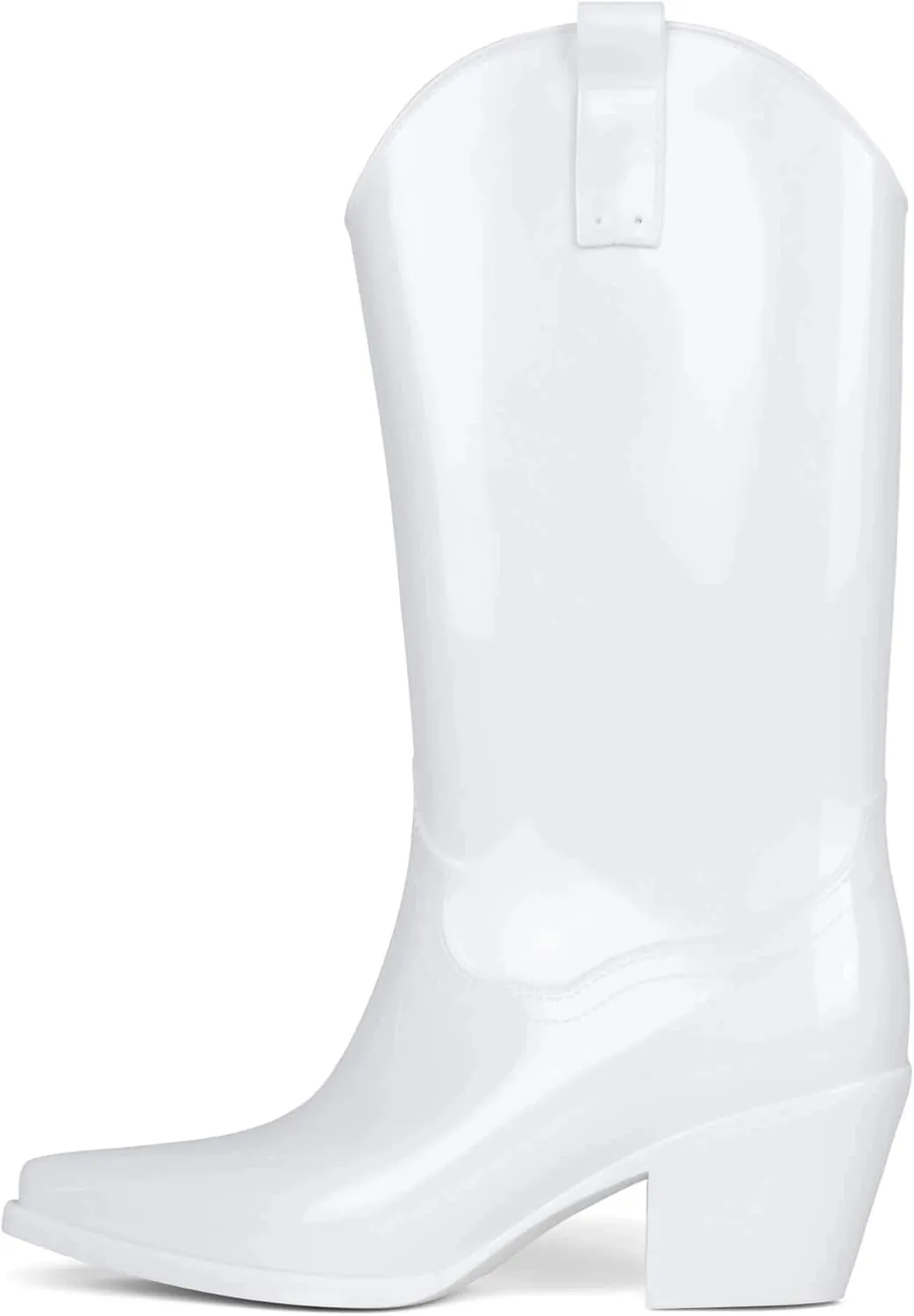 Jeffrey Campbell THUNDRSTRM Rain Boots Brown Shiny