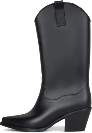 Jeffrey Campbell THUNDRSTRM Rain Boots Brown Shiny