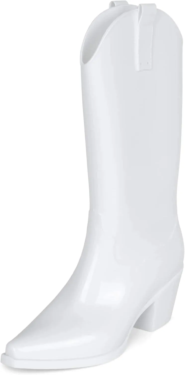 Jeffrey Campbell THUNDRSTRM Rain Boots Brown Shiny