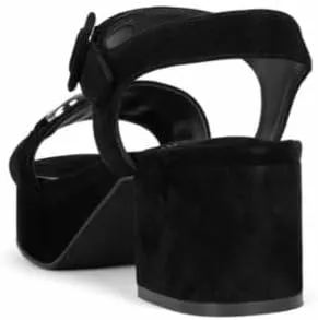 Jeffrey Campbell Timeless Green Suede Gold Ankle Strap Open Toe Heeled Sandals